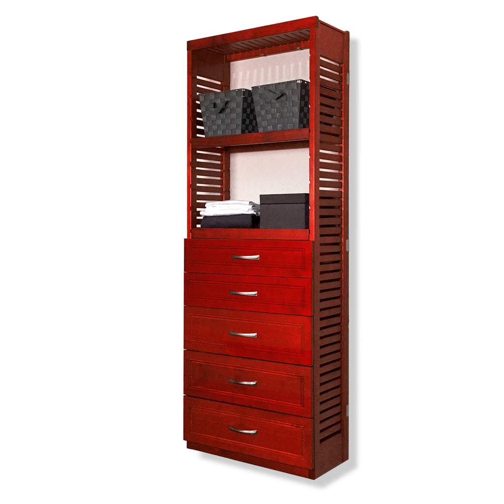 12in Deep Tower with 5 Drawers - Modern