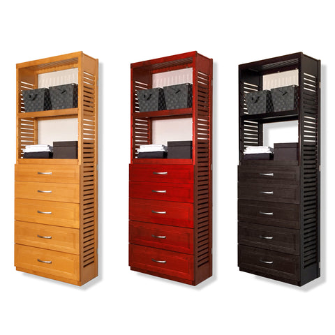 12in Deep Tower with 5 Drawers - Modern