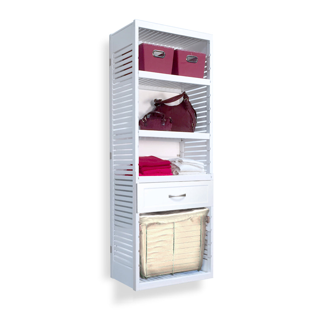 16in Deep Tower with Drawer and Laundry - Shaker