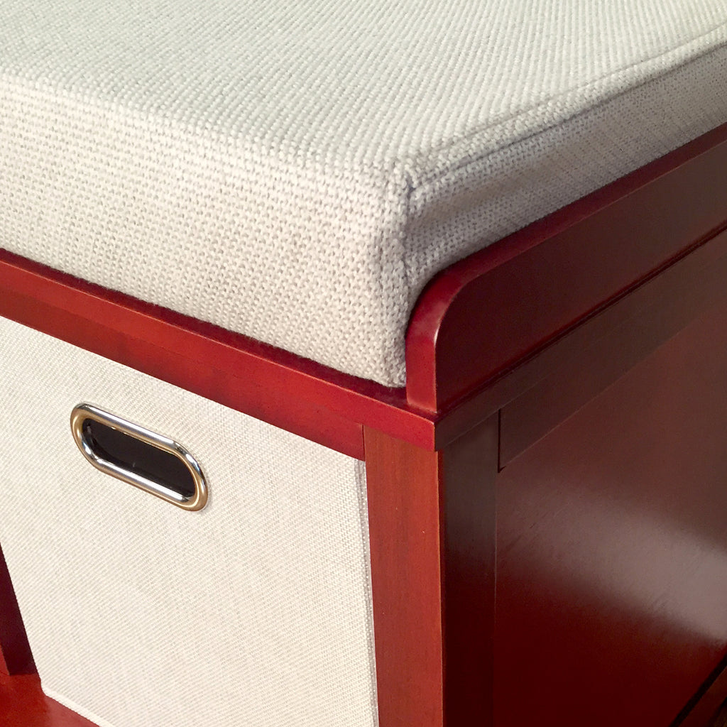 Entryway Bench - 2 Bins & 1 Shoe Divider