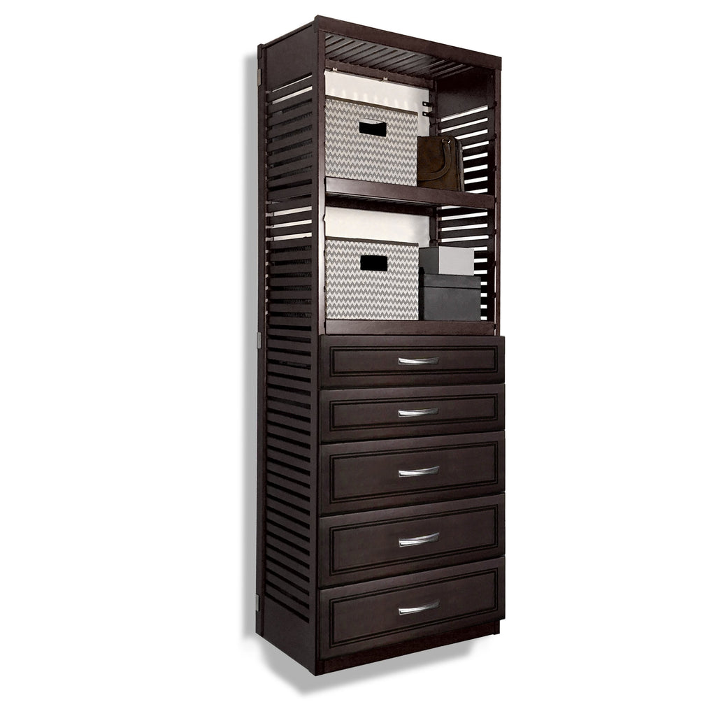 16in Deep Tower with 5 Drawers - Modern