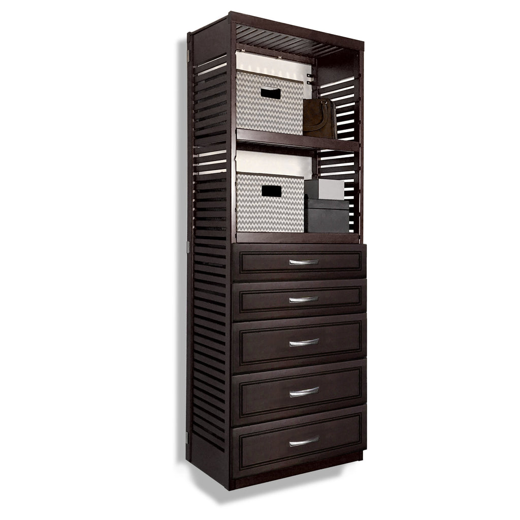 16in Deep Tower with 5 Drawers - Modern