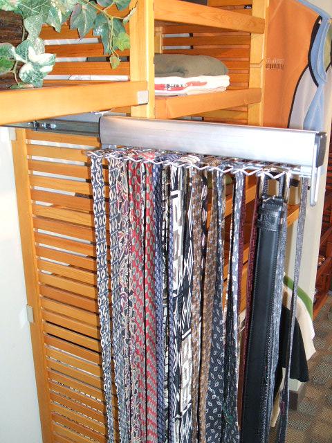 Under Shelf  Mount Tie & Belt Rack for 12" Deep Shelving