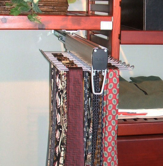 Under Shelf  Mount Tie & Belt Rack for 16" Deep Shelving