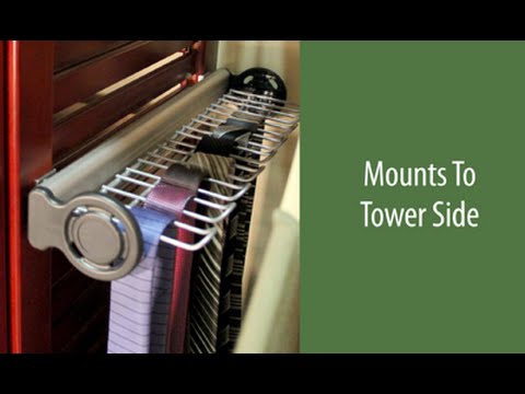 Side Mount Tie & Belt Rack for 12" Deep Shelving