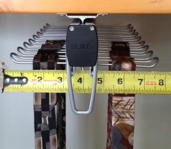 Under Shelf  Mount Tie & Belt Rack for 12" Deep Shelving