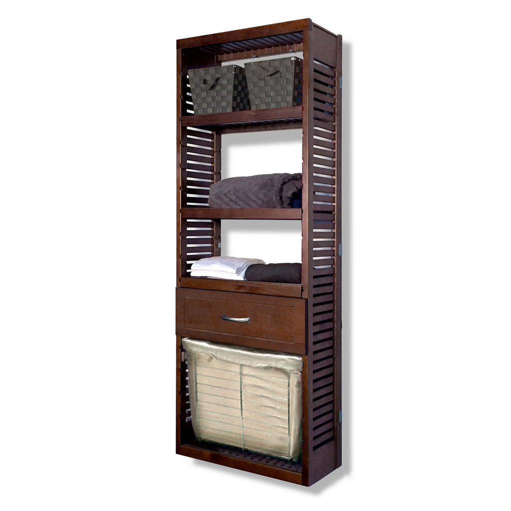 12in Deep Tower with Drawer and Laundry - Shaker