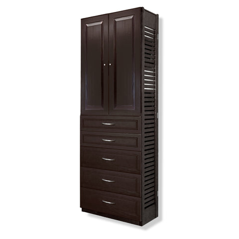 12in Deep Tower with Doors and 5 Drawers - Modern