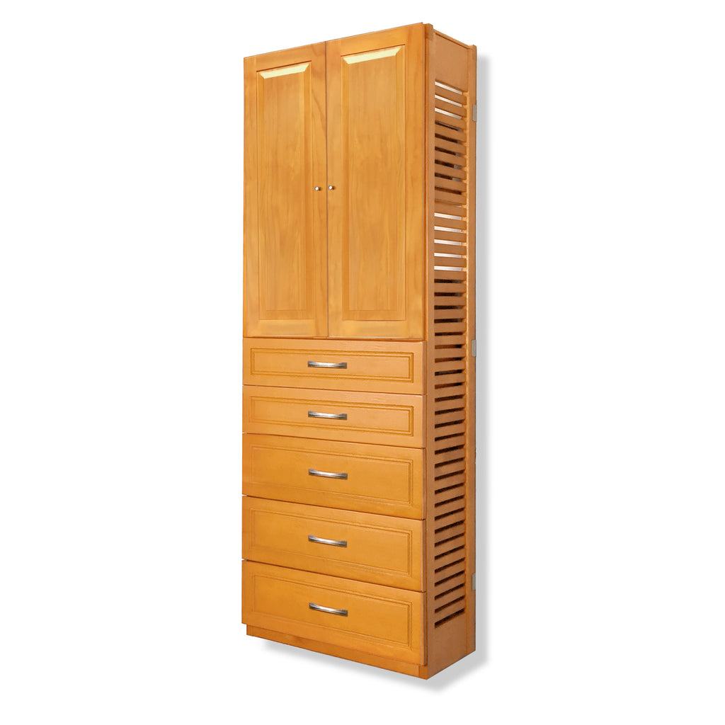 12in Deep Tower with Doors and 5 Drawers - Modern