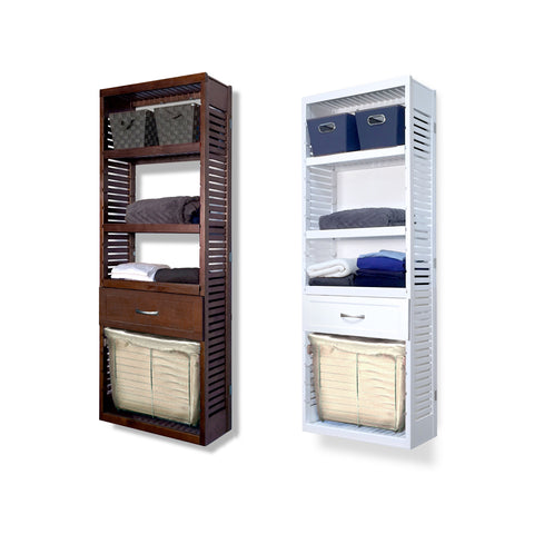 12in Deep Tower with Drawer and Laundry - Shaker