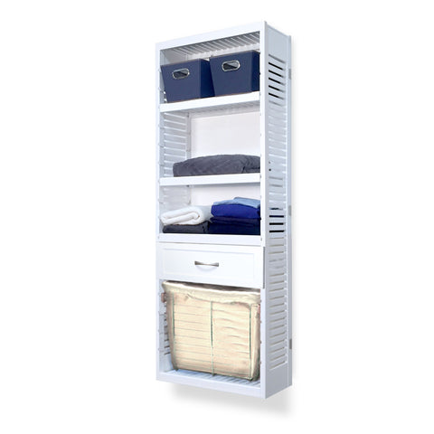 12in Deep Tower with Drawer and Laundry - Shaker