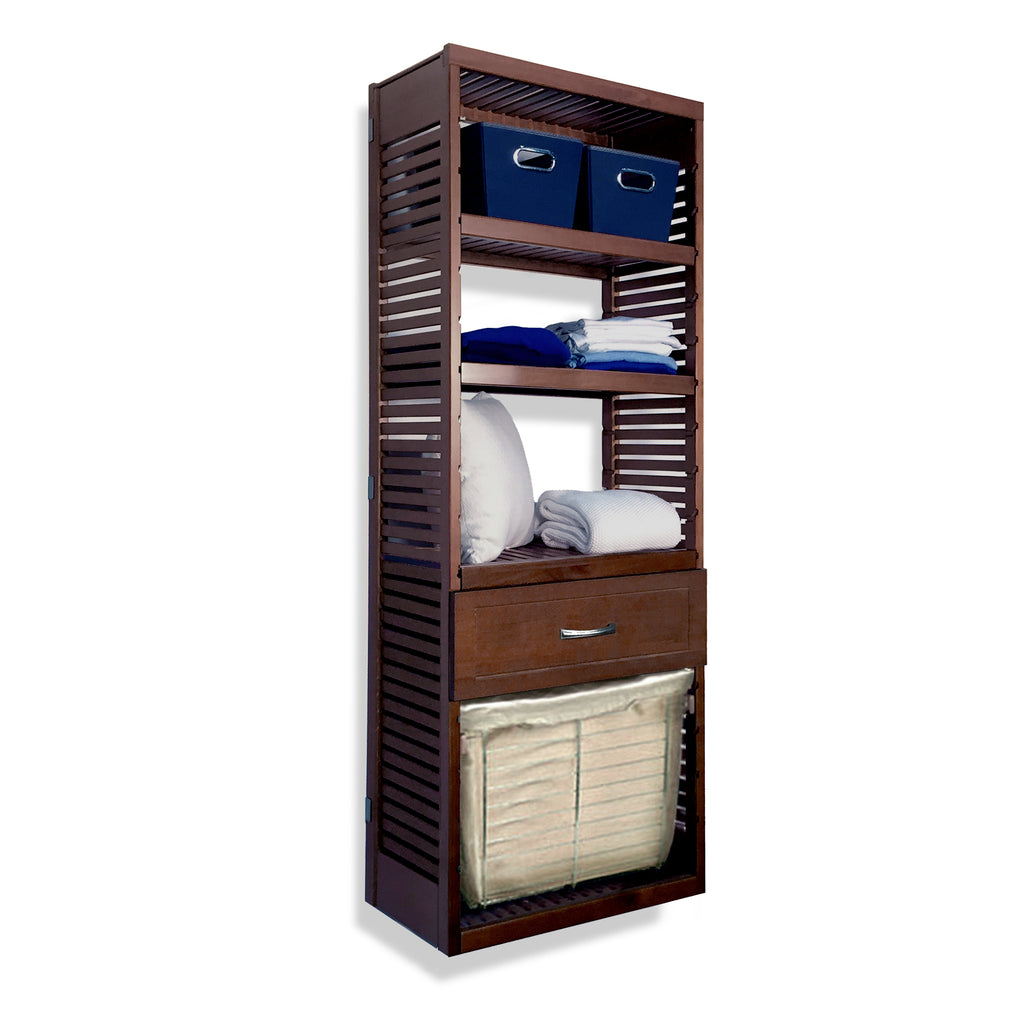 16in Deep Tower with Drawer and Laundry - Shaker