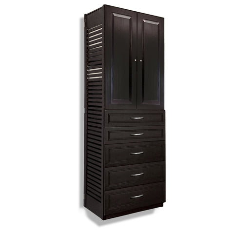 16in Deep Tower with Doors and 5 Drawers - Modern