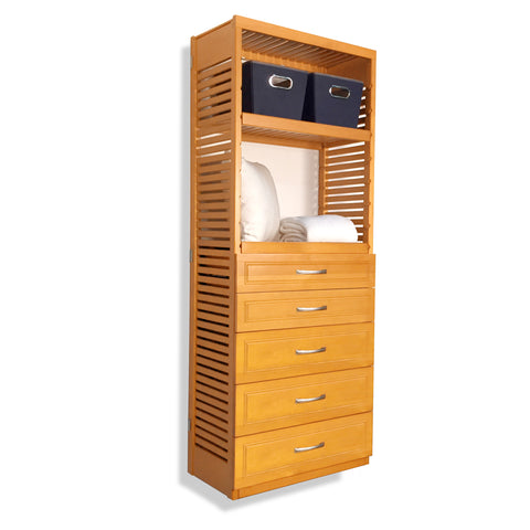 16in Deep Tower with 5 Drawers - Modern