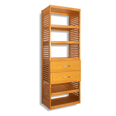 16in Deep Tower with Shelves and 2 Drawers - Modern