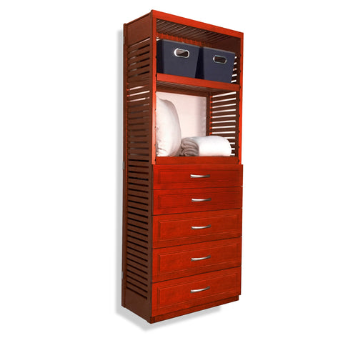 16in Deep Tower with 5 Drawers - Modern