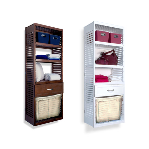 16in Deep Tower with Drawer and Laundry - Shaker