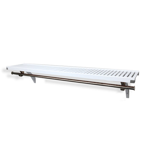 16" Deep 6 ft. Shelf and Rod