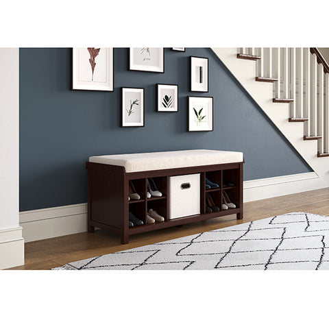 Entryway Bench - 1 Bin & 2 Shoe Dividers