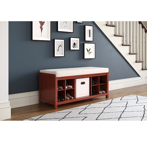 Entryway Bench - 1 Bin & 2 Shoe Dividers