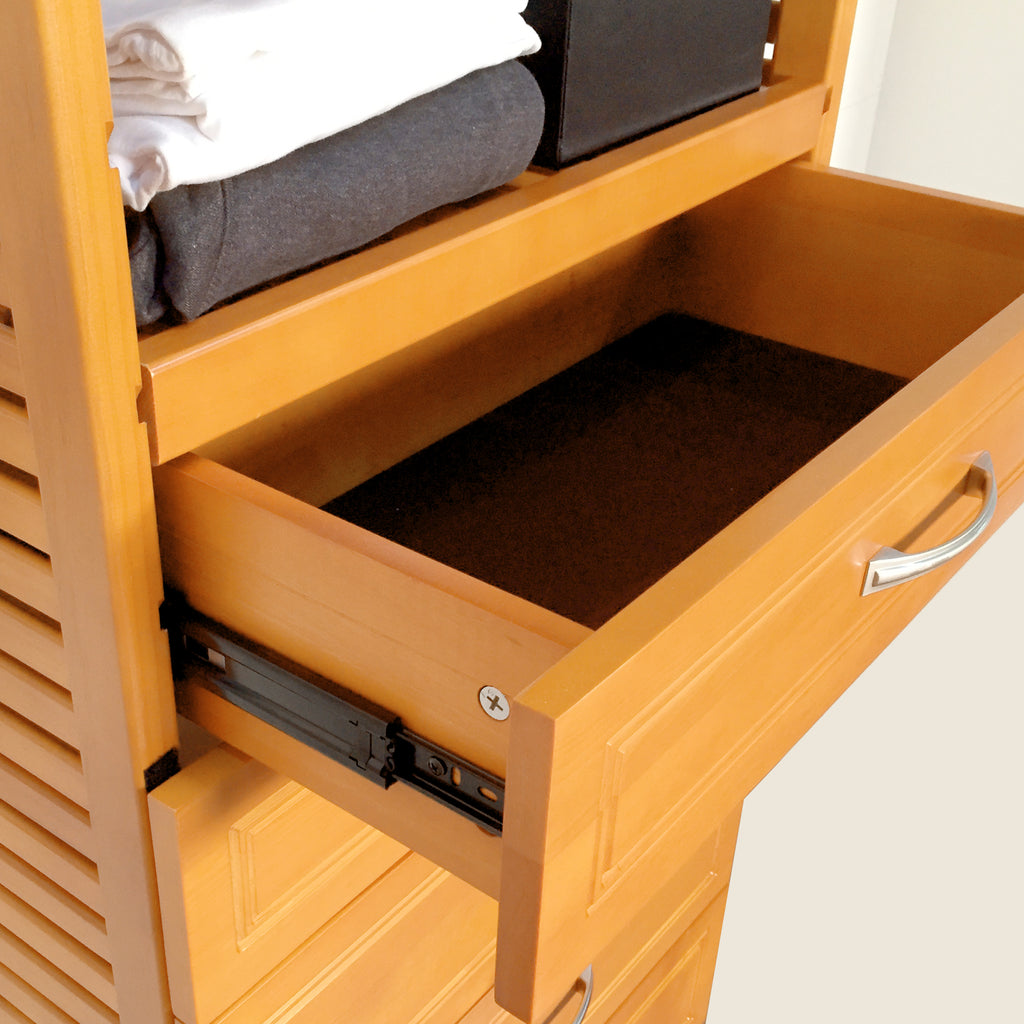 12in Deep Tower with Shelves and 2 Drawers - Modern