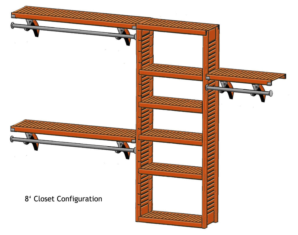 Red Mahogany Premier 12" Deep Closet-In-A-Box Organizer