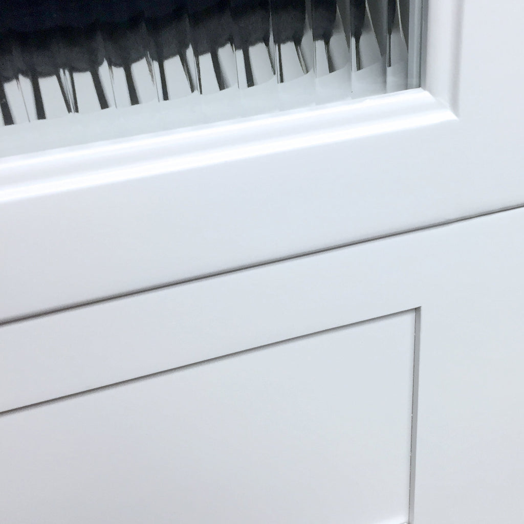 Woodcrest White 16in Tower with 5 Drawers and Doors