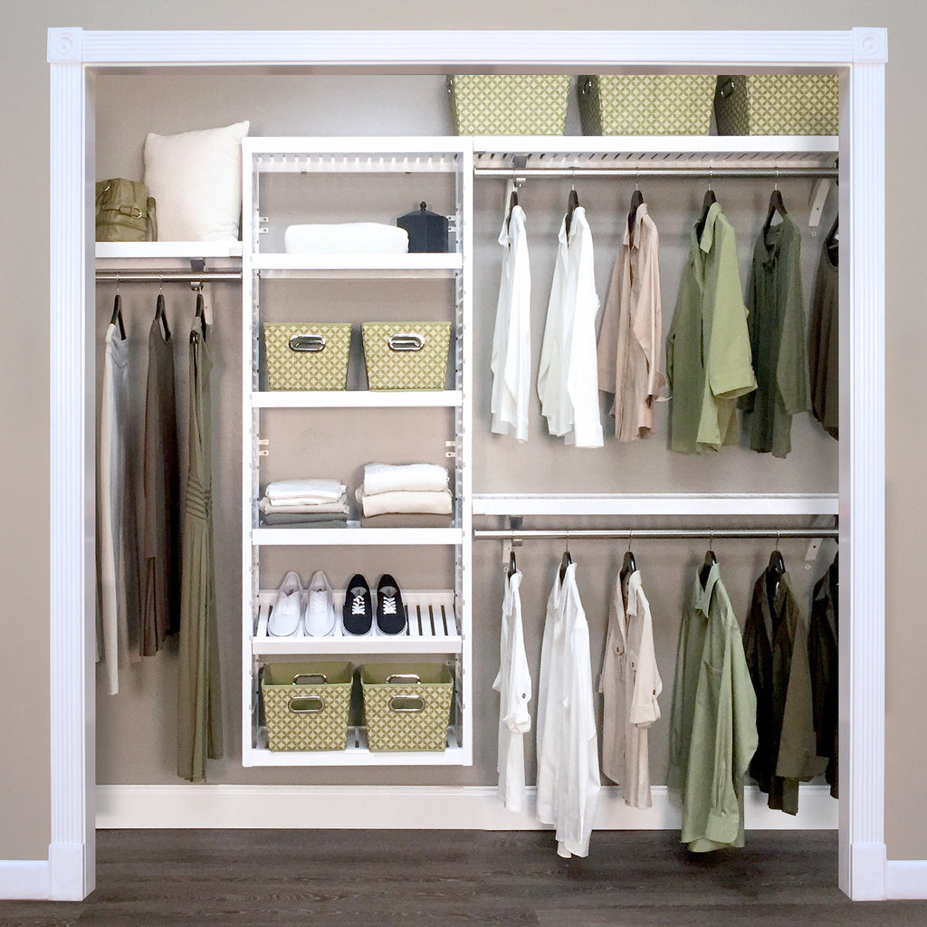 Woodcrest White Premier 12" Deep Closet-In-A-Box Organizer