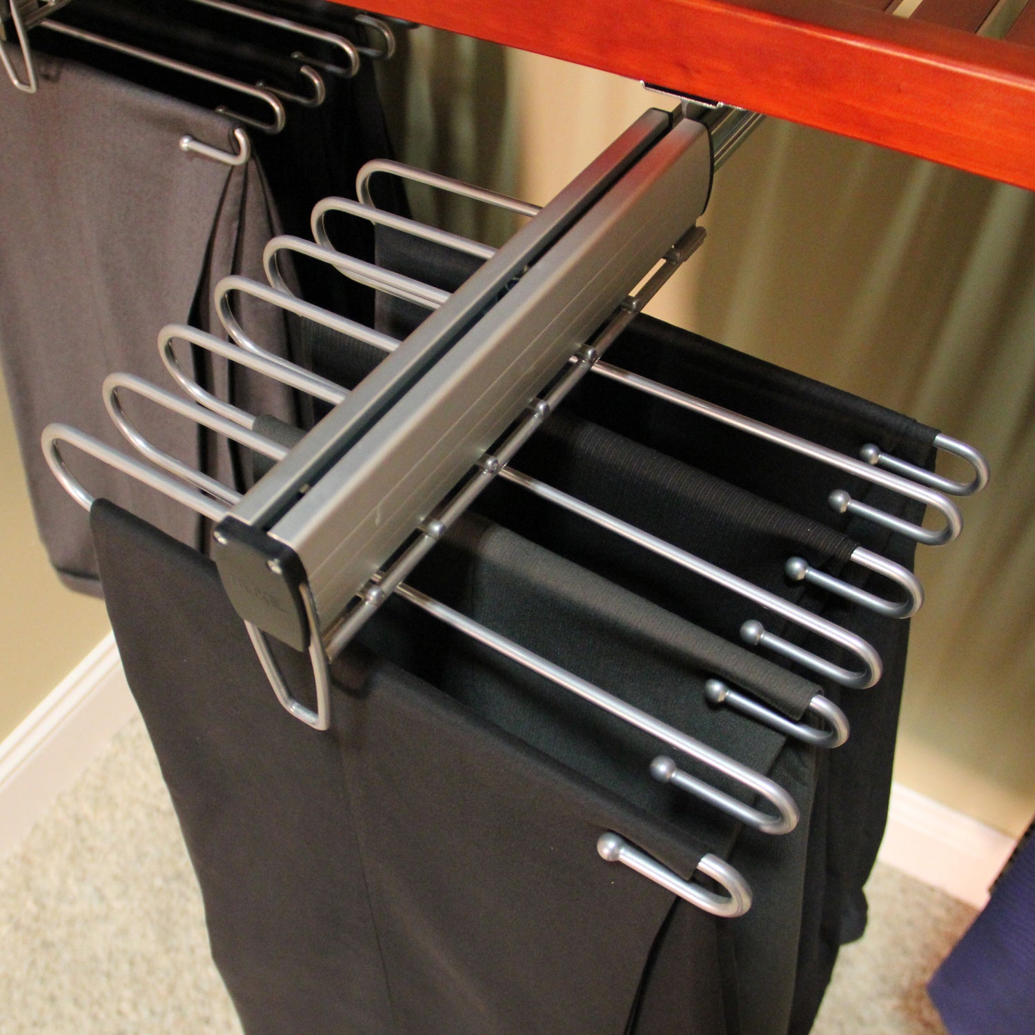 Pant Rack Length 12in. Deep Pull-Out Pant Rack – John Louis Home Canada
