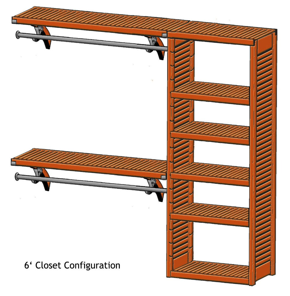 Red Mahogany Deluxe 16" Deep Closet-In-A-Box Organizer
