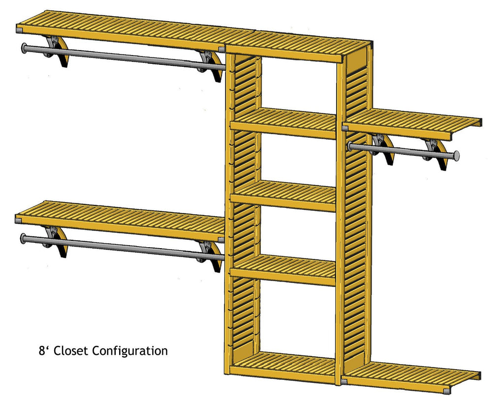 Honey Maple Deluxe 16" Deep Closet-In-A-Box Organizer